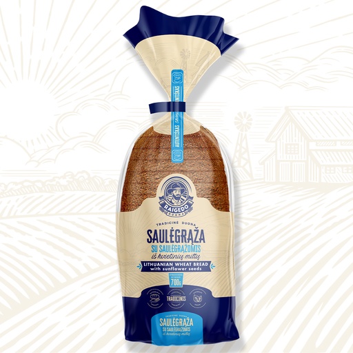 [RDBR003] Wheat Bread "Saulegraza" with sunfl.s.